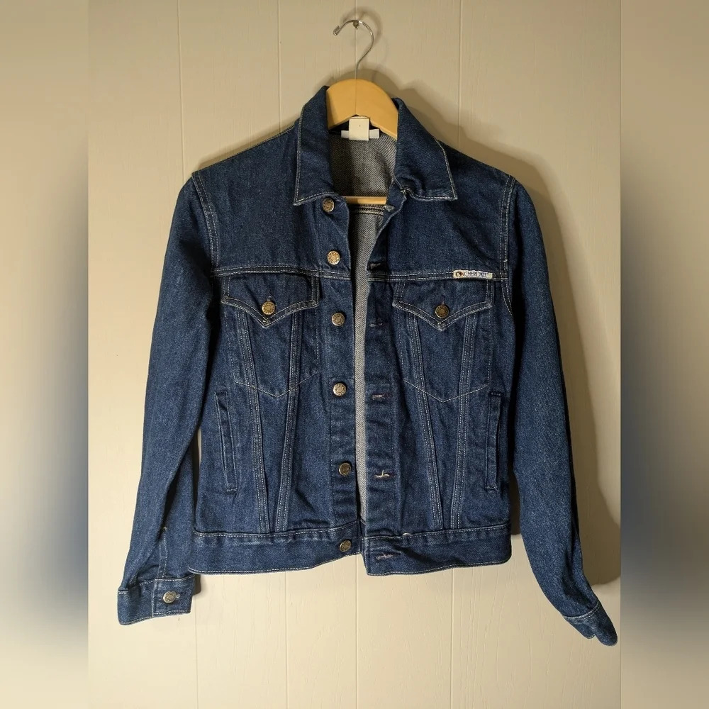 Cherokee Classic Denim Jacket Dark Blue‎ Wash size Large Vintage 80s 90s